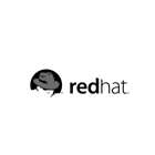 Red Hat grayscale logo