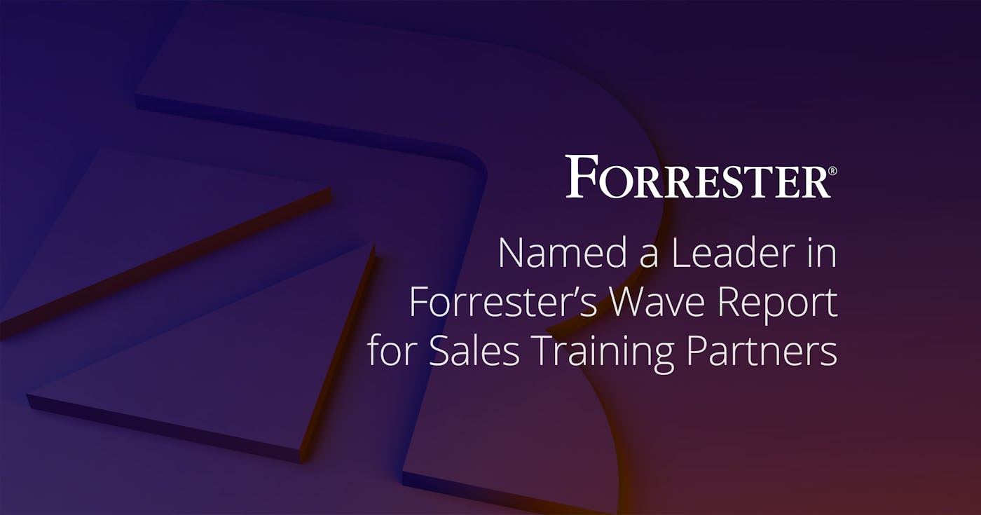 top sales training company award - forrester