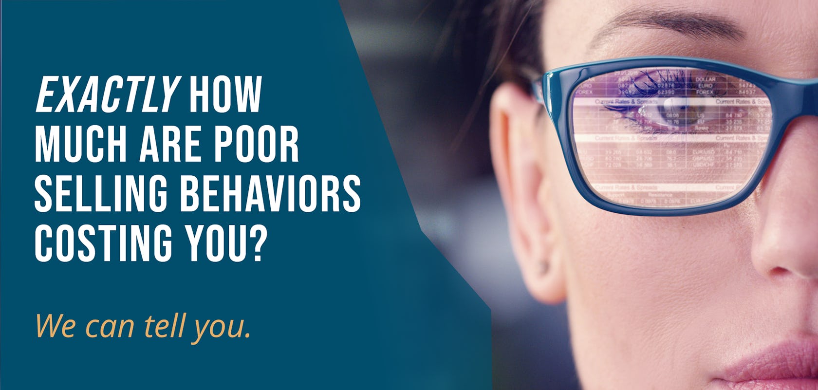 introductory banner to the richardson sales training company home page that says "Exactly How Much Are Poor Selling Behaviors Costing You? We can tell you."